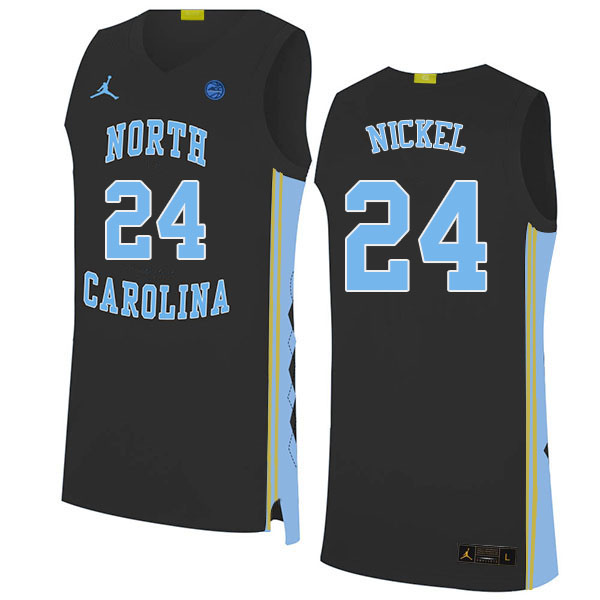 Men #24 Tyler Nickel North Carolina Tar Heels College Basketball Jerseys Sale-Black - Click Image to Close